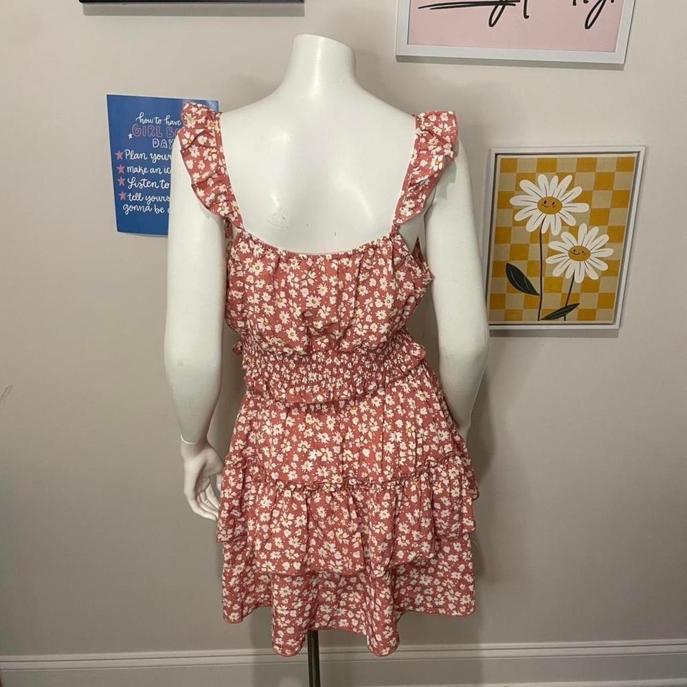 SHEIN Ditsy Floral Set Hem Crop Top With Layered Skirt - Picture 2 of 5